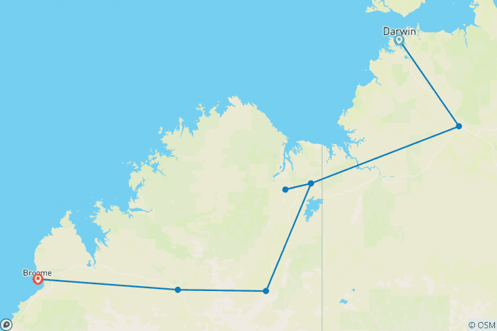 Carte du circuit Le Kimberley indompté (11 jours)