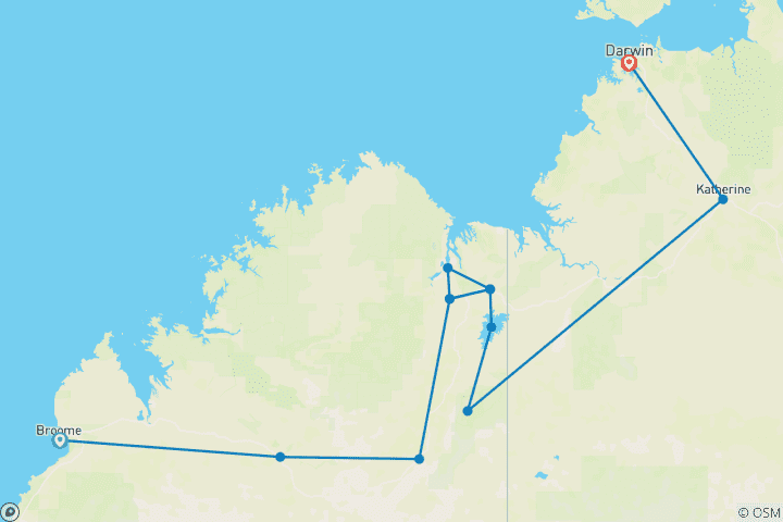 Carte du circuit Merveilles du Kimberley (2026/2027)