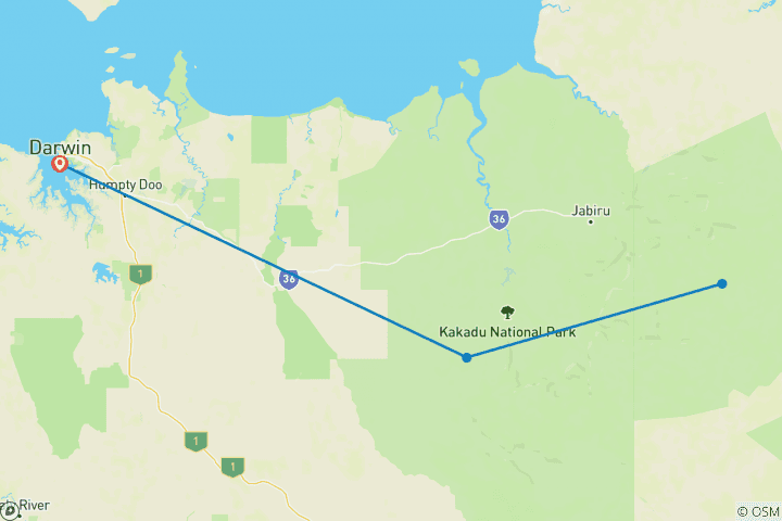 Map of Kakadu and Arnhem Land Explorer (Short Break, 3 Days)