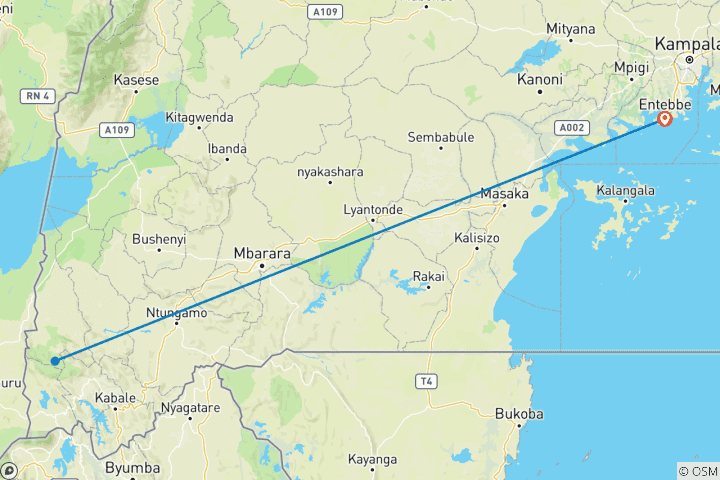 Carte du circuit Randonnée de 3 jours à la rencontre des gorilles dans la forêt impénétrable de Bwindi