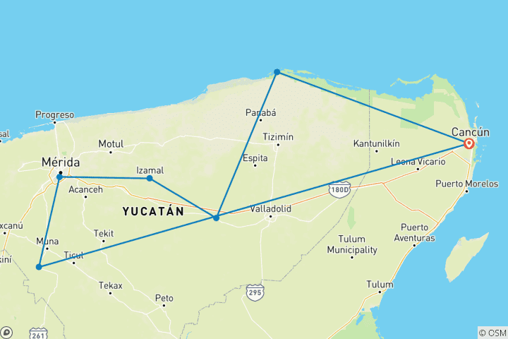 Mapa de Las pequeñas maravillas de los mayas