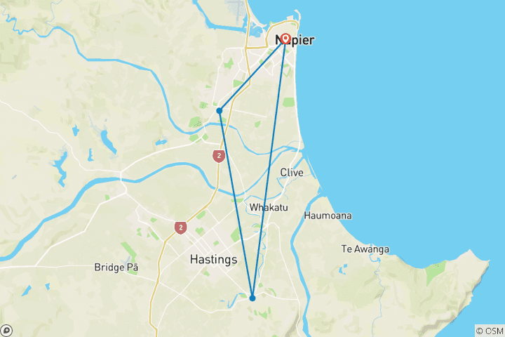 Carte du circuit Tour de Hawkes Bay Estates - autoguidé