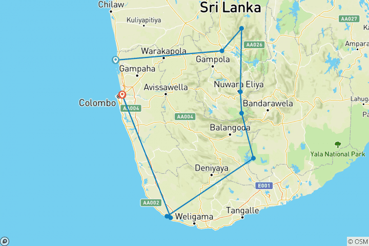 Kaart van Alles in één Sri Lanka