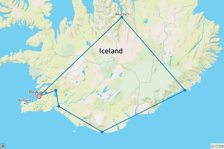 Map of Iceland's Ring Road