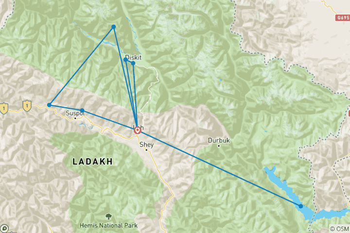 Map of Amazing Ladakh