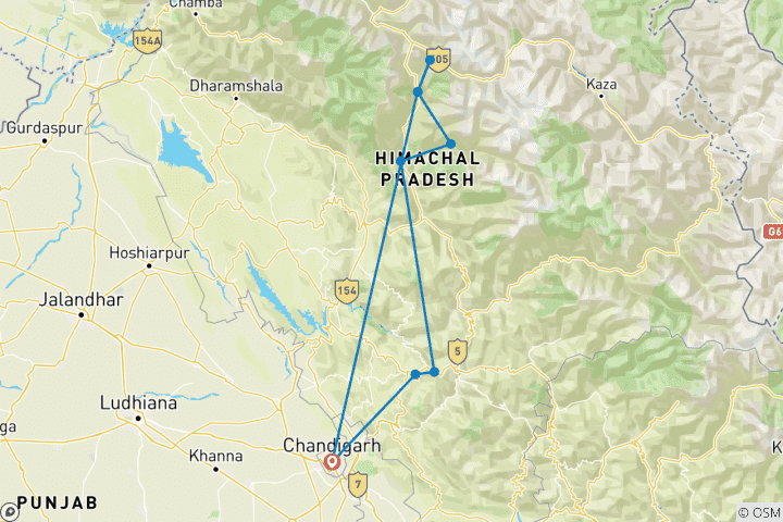 Map of Spectacular Himachal Pradesh