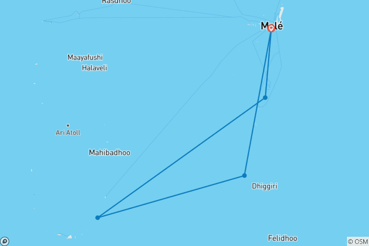 Map of Maldives Island Hopping