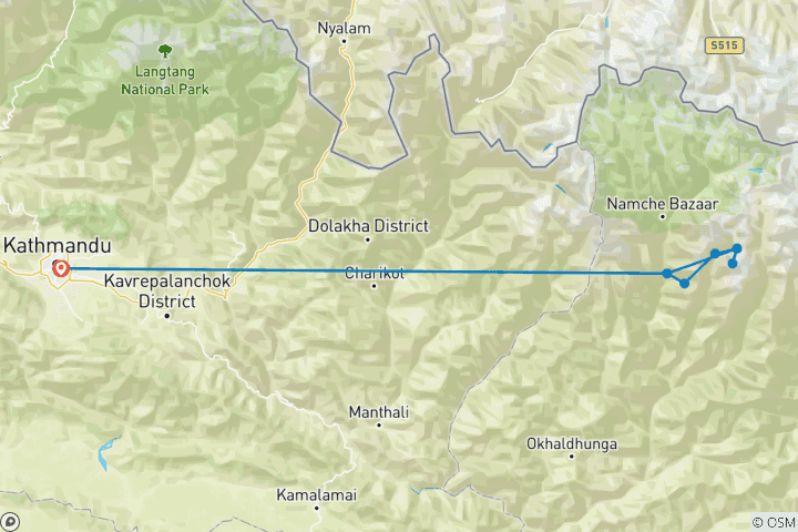 Carte du circuit Escalade du pic Mera