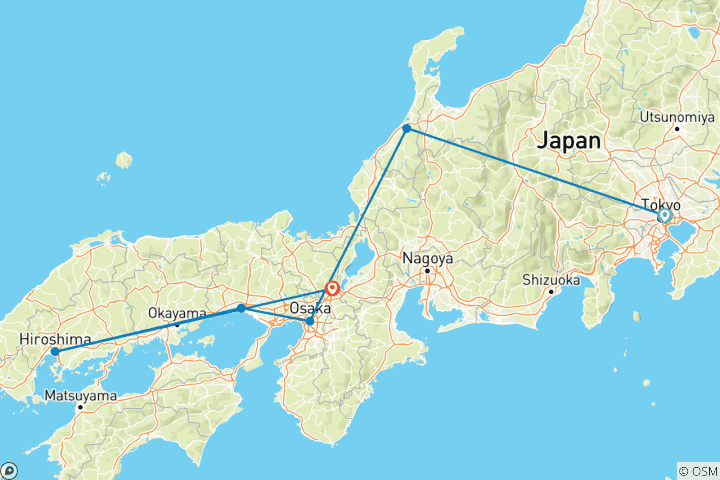Carte du circuit Les points forts du Japon