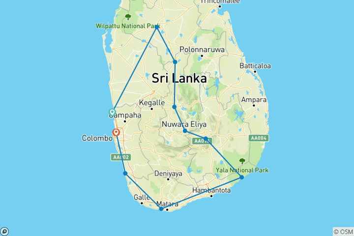 Map of Best Touch Of Sri Lanka