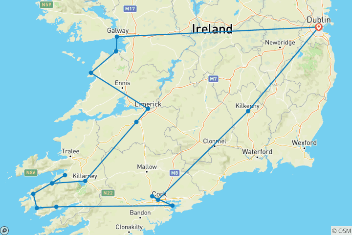 Map of Focus on Ireland (Classic)