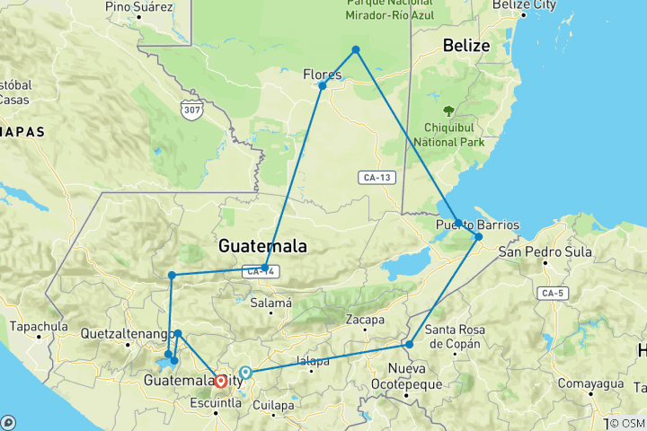 Map of Guatemala - Land of the Maya (Semana Santa)