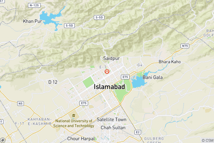 Carte du circuit 17 jours de Trek au col de Shimshal 4735m