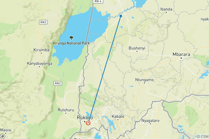 Map of Queen Elizabeth Wildlife Safari Uganda