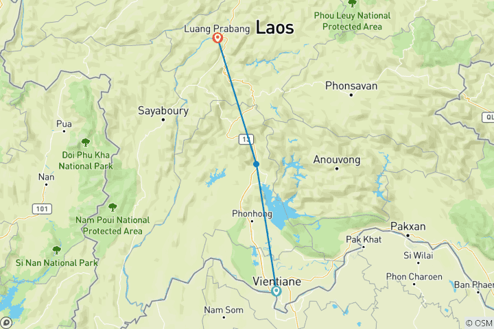 Carte du circuit Circuit au Laos en 7 jours