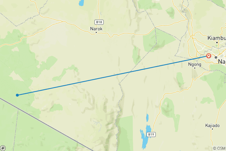 Map of 3 Days Kenya Masai Mara Medium Range Joining safari