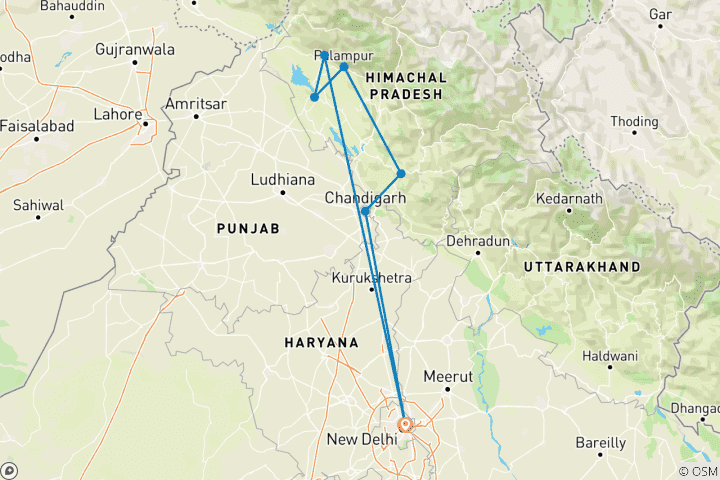 Map of 7 Day Walks in the Foothills