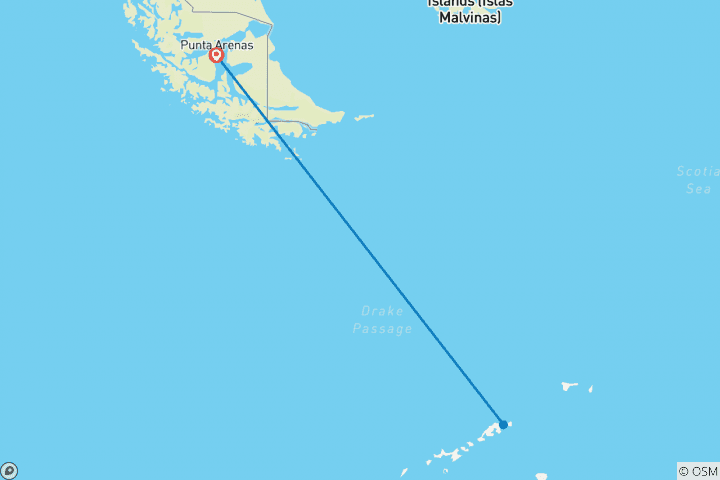 Carte du circuit L'Antarctique pour un jour !