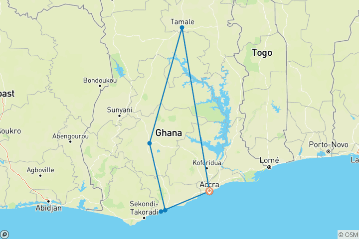 Map of The Best of Ghana - 12 Days