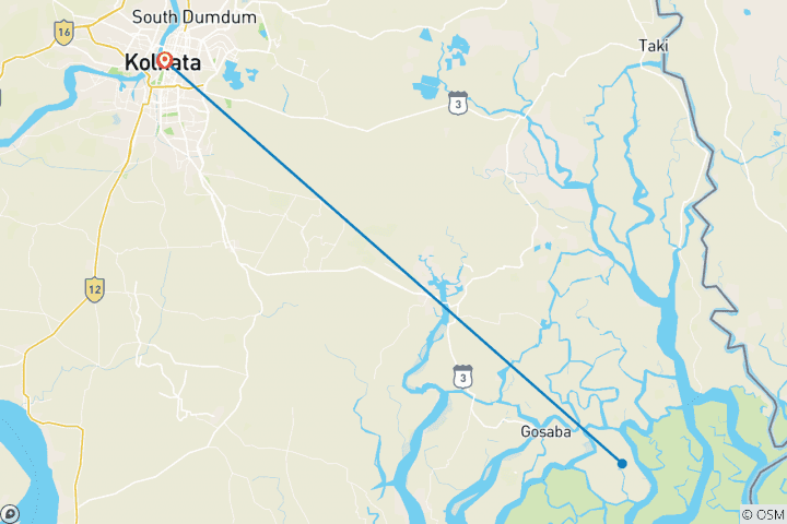 Map of Sunderbans Tiger Reserve