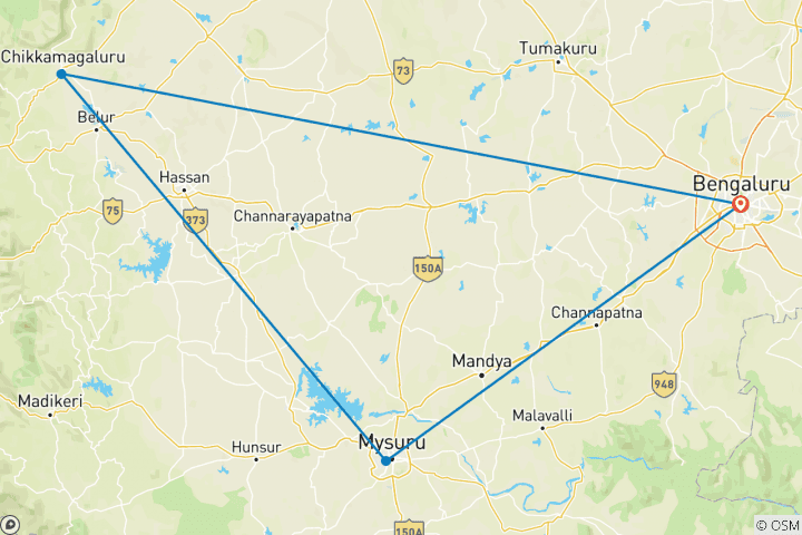 Carte du circuit Les points forts du Karnataka