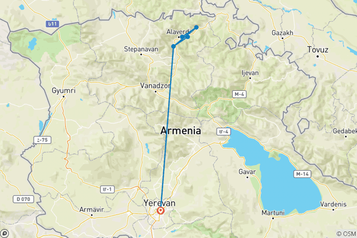 Map of Three days of adventure in Lori