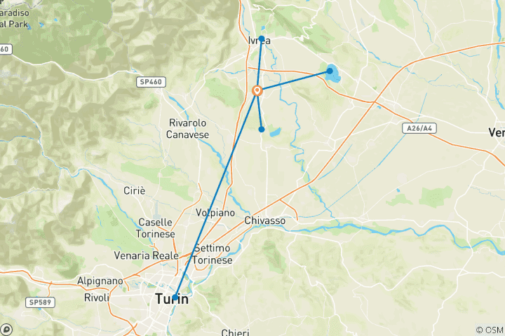 Karte von Sternfahrt Piemont mit Charme