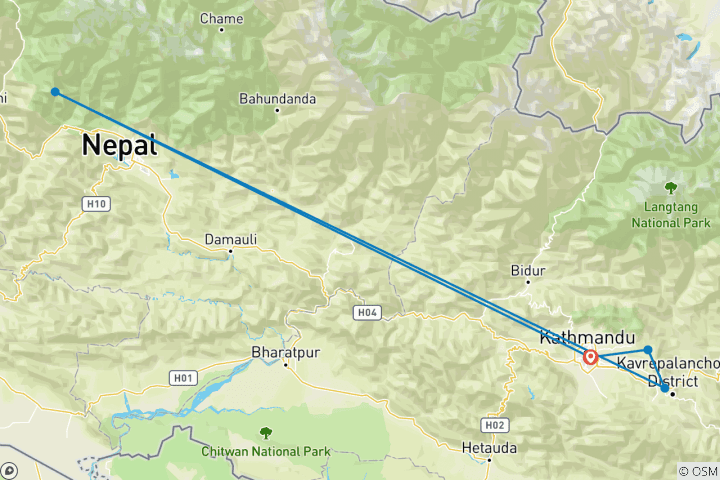 Map of Easy Banthali Village Trek 7 days