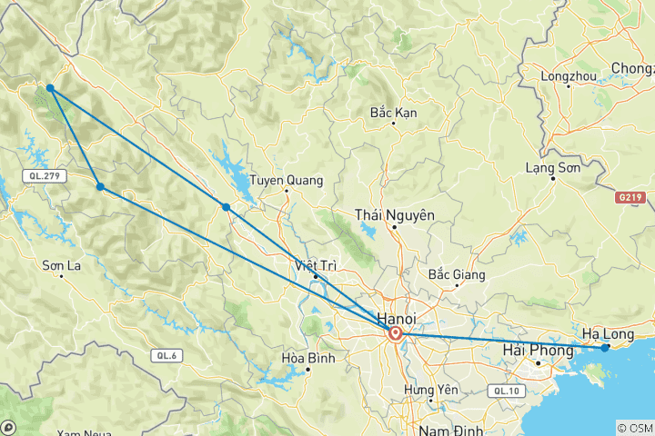 Mapa de Encanto del Norte de Vietnam