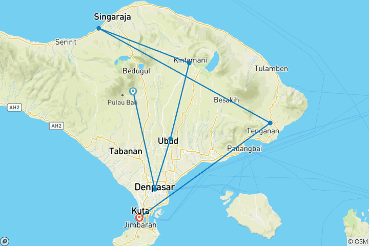 Map of Amazing Bali (Private) - 7 Days