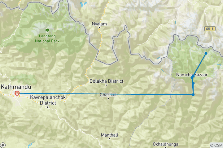 Map of Everest View Trek