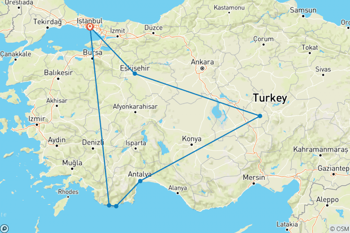 Map of Turkey: Women's Expedition