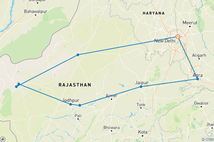 Carte du circuit Inde : Expédition de femmes