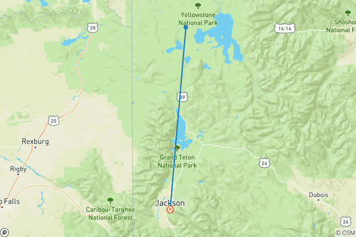 Carte du circuit Boucle du lac Heart Snake River