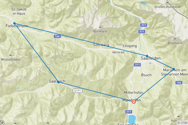 Map of Salzburg’s Peaks & Kitzbühel Alps