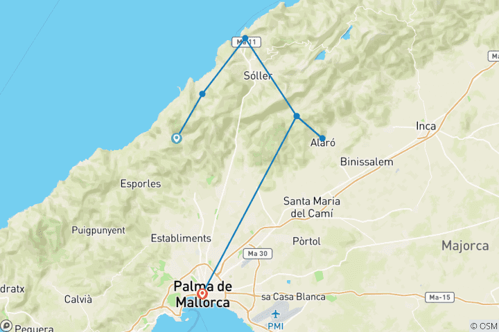 Mapa de Lo más destacado de Mallorca