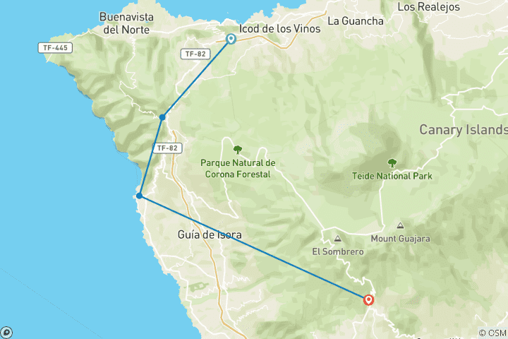 Carte du circuit Walking Paradise Tenerife