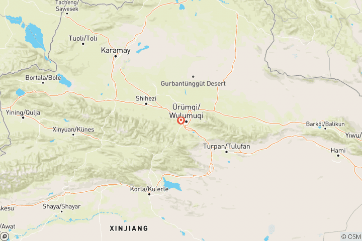 Map of The Best Journey To The North Xinjiang