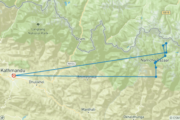 Map of Epic Everest Base Camp Trek