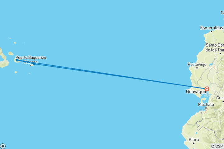 Carte du circuit Galápagos Explorer - Guayaquil & Santa Cruz - 8 jours