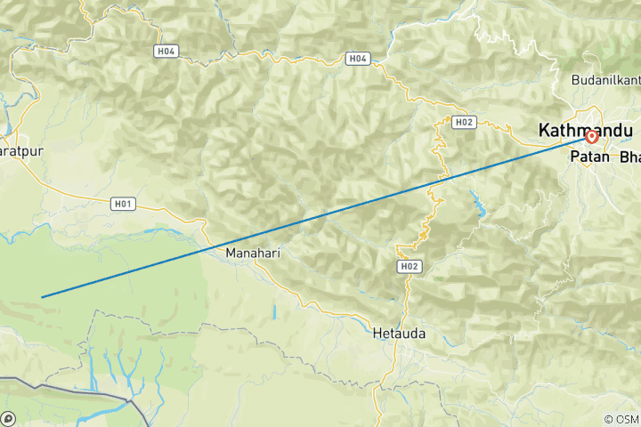 Map of Chitwan National Park - 3  Days