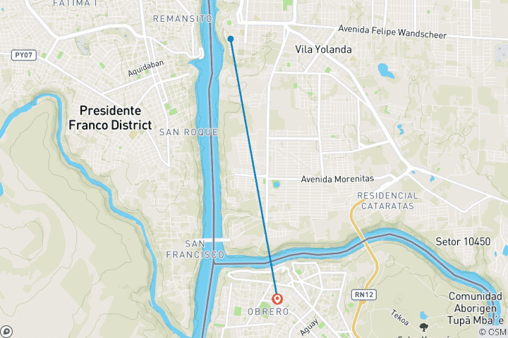 Map of Iguazu Falls & Jungle Experience 5 days