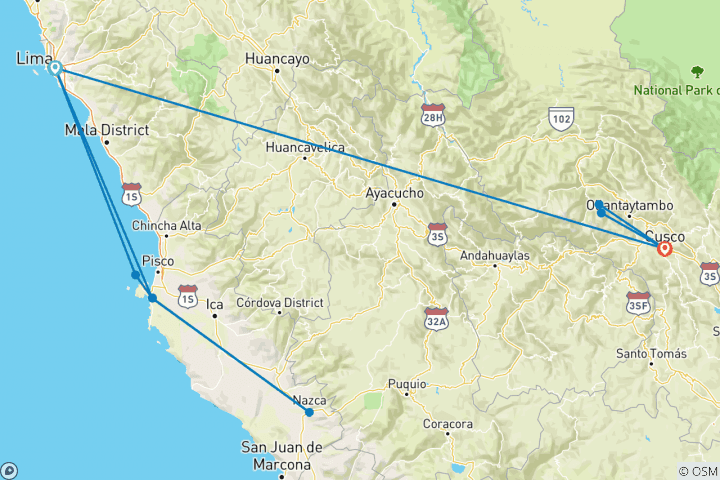 Map of Andean Trilogy