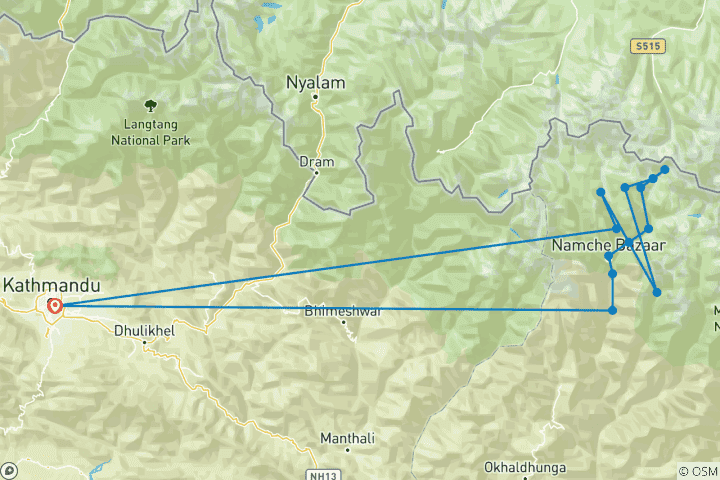 Map of Gokyo - Everest Base Camp Cho-la Pass Trekking