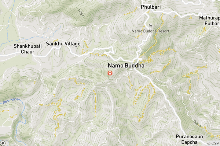 Mapa de Visita espiritual budista con meditación gratuita en el monasterio