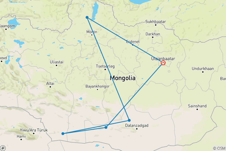 Map of Xandu Mongolia Panorama