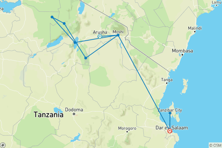 Map of East Africa Explorer: Wildlife, Beach Bliss & Beyond