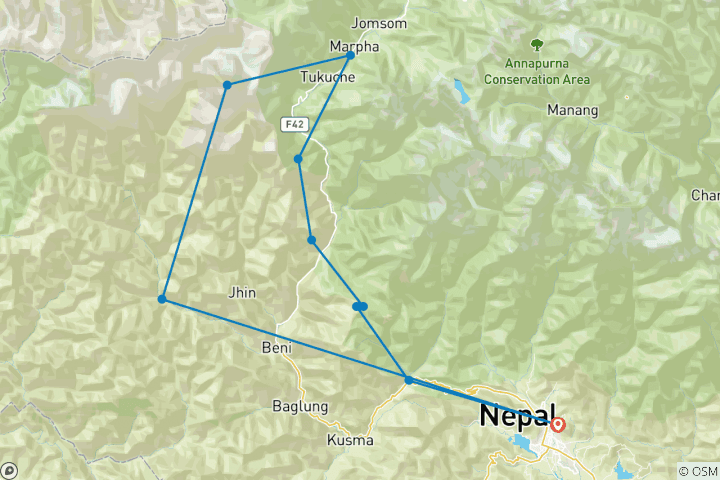 Carte du circuit Circuit Dhaulagiri - 15 jours