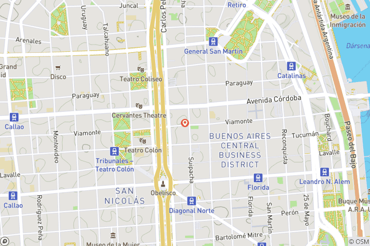 Map of Buenos Aires Jewish Tour (4 hours)