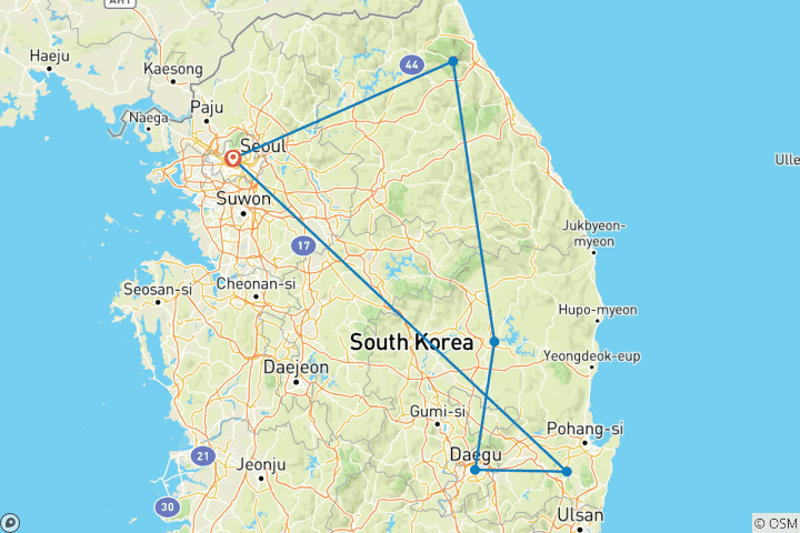 Map of Ancient South Korea - 7 Days